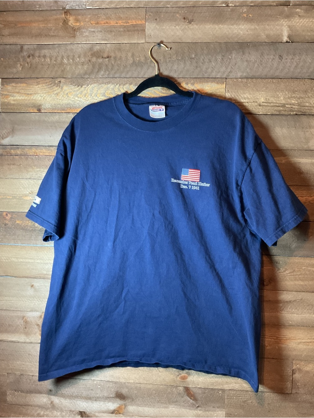 Navy Blue Vintage USS Arizona BB39 Pearl Harbor Remember Pearl Harbor Men’s XL